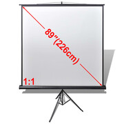 vidaXL Ekran projekcyjny, na stojaku z regulowaną wysokością 160 x 160 cm 1:1 vidaXL 240726