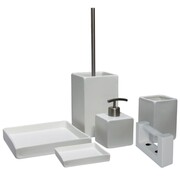 L'Aqua 6-częściowy zestaw akcesoriów łazienkowych, biała ceramika L'Aqua 8711674832546