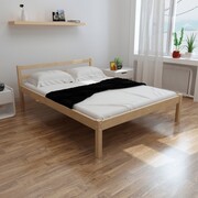 vidaXL Łóżko z drewna sosnowego, 140 x 200 cm, naturalne vidaXL 241658