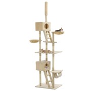 vidaXL Drapak dla kota z sizalowymi słupkami, 230-260 cm, beżowy vidaXL 170524
