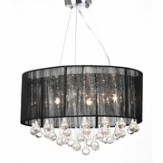 vidaXL Żyrandol z 85 kryształami (czarny) vidaXL 60344