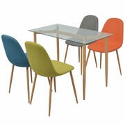 vidaXL Zestaw mebli do jadalni, 5 elementów, wielokolorowy vidaXL 242291