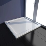 vidaXL Kwadratowy brodzik prysznicowy ABS biały 80 x 80 cm vidaXL 141449