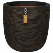 Capi Owalna donica Nature Rib, 43 x 41 cm, brązowa, PKOFB933 Capi PKOFB933