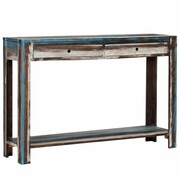 vidaXL Stolik typu konsola z litego drewna, vintage, 118 x 30 x 80 cm vidaXL 244962