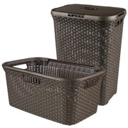 Curver Pojemnik na pranie i kosz Style, brązowe, 105 L, 240684 Curver 240684