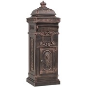 vidaXL Stojąca skrzynka na listy w stylu vintage, brązowa, nierdzewna vidaXL 43892