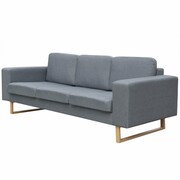 vidaXL Sofa 3-os. jasnoszara vidaXL 243185