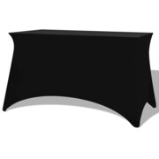 vidaXL Elastyczny pokrowiec na stół 243x76x74 cm, 2 szt., czarne vidaXL 132038