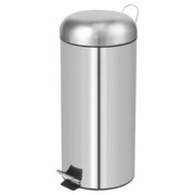 Perel Kosz na śmieci z pedałem, okrągły, 30 L, srebrny, HP100104 Perel HP100104