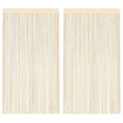 vidaXL Zasłony sznurkowe, 2 sztuki, 100 x 250 cm, kremowe vidaXL 132402