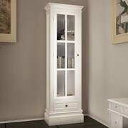 vidaXL Witryna drewniana z 3 półkami, biała vidaXL 60639