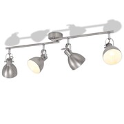 vidaXL Lampa sufitowa na 4 żarówki E14, szara vidaXL 244401