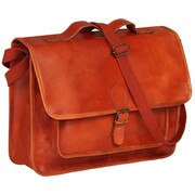 vidaXL Torba na laptopa z prawdziwej skóry, jasnobrązowa vidaXL 133287