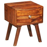 vidaXL Szafka nocna z szufladą, lite drewno sheesham, wys. 55 cm vidaXL 242461