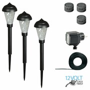 Luxform Lampy ogrodowe LED Lille, 3 szt., 12 V, komplet akcesoriów Luxform 89379.119.00