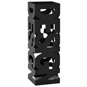 vidaXL Stojak na parasole w formie napisu design, stalowy, czarny vidaXL 246793