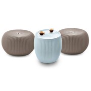 Keter Zestaw mebli Cozy Urban KNIT, 3 części, beżowo-błękitny, 229338 Keter 229338