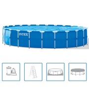 Intex Basen ogrodowy okrągły z metalową ramą 732x132cm 47241L Intex 28262GN