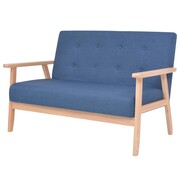 vidaXL 2-osobowa sofa tapicerowana, niebieska vidaXL 244655