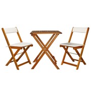vidaXL Zestaw mebli bistro z poduszkami, 7 elementów, drewno akacjowe vidaXL 44014