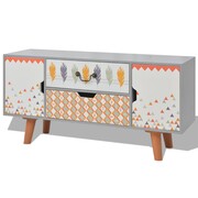 vidaXL Kredens/szafka MDF 110x30x50 cm, szary vidaXL 243703