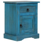 vidaXL Szafka nocna, lite drewno mango, 40 x 30 x 50 cm, niebieska vidaXL 246150