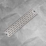 vidaXL Kratka odpływowa, liniowa, 530x140 mm, wzór linii, stal nierdzewna vidaXL 142177