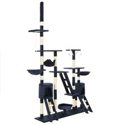 vidaXL Drapak dla kota z sizalowymi słupkami, 230-250 cm, niebieski vidaXL 170621