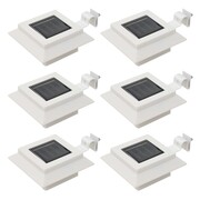 vidaXL Kwadratowe lampy solarne na zewnątrz, 6 szt., LED, 12 cm, białe vidaXL 44469