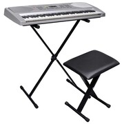 vidaXL Kompletny zestaw Keyboard elektryczny+statyw+taboret vidaXL 271700
