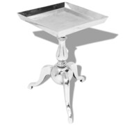 vidaXL Stolik boczny kwadratowy z aluminium, srebrny vidaXL 243511