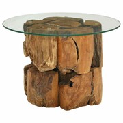vidaXL Stolik kawowy z drewna tekowego, okrągły 60 cm vidaXL 243474
