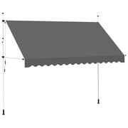 vidaXL Markiza zwijana ręcznie, 350 cm, antracytowa vidaXL 143691