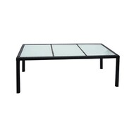 vidaXL Stół jadalniany do ogrodu, rattan PE 190 x 90 x 75 cm, czarny vidaXL 42564