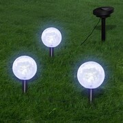 vidaXL Lampy ogrodowe LED (3szt) z panelem solarnym vidaXL 40870