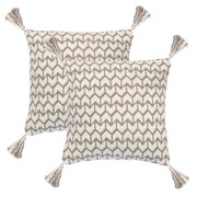 vidaXL 2 poduszki, 60x60 cm, styl boho, brązowe vidaXL 245055