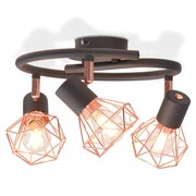 vidaXL Lampa sufitowa z 3 żarówkami z diodami LED, 12 W vidaXL 244395