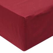 vidaXL Prześcieradła z gumką 90 x 220 cm, bawełna, burgundowe, 2 szt. vidaXL 132074