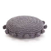 vidaXL Dziana poduszka podłogowa, okrągła, bawełna, 45 cm, szara vidaXL 245088