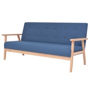 vidaXL 3-osobowa sofa tapicerowana, niebieska vidaXL 244656