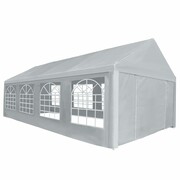 vidaXL Namiot imprezowy z PE, 4 x 8 m, szary vidaXL 275268