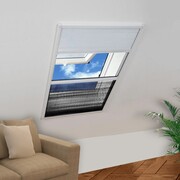 vidaXL Plisowana moskitiera okienna, 160 x 80 cm, z osłoną vidaXL 141131