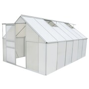vidaXL Szklarnia z poliwęglanu i aluminium, 371 x 250 x 195 cm vidaXL 42904