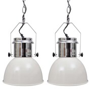 vidaXL Nowoczesne lampy sufitowe, 2 szt., regulowana długość, białe vidaXL 241112