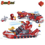 BanBao Samochód i łódź strażacka - zestaw klocków, 8312 BanBao 8312