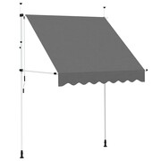 vidaXL Markiza zwijana ręcznie, 200 cm, antracytowa vidaXL 143688