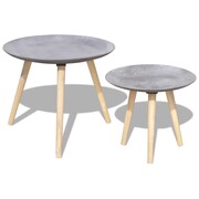 vidaXL Zestaw dwóch, szarych stolików: 55 i 44 cm vidaXL 243010
