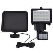 vidaXL Panel solarny, halogen ścienny LED z czujnikiem, w kolorze czarnym vidaXL 41169
