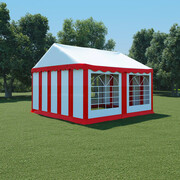 vidaXL Namiot ogrodowy z PVC, 4x4 m, czerwono-biały vidaXL 274964